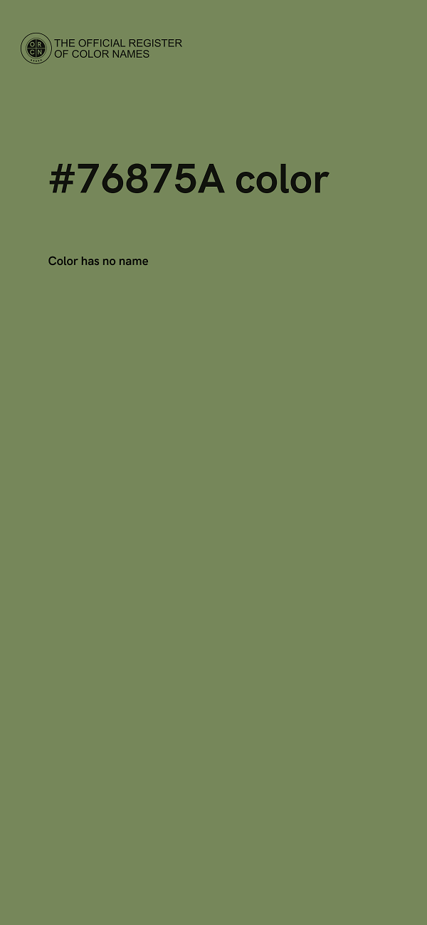 #76875A color image