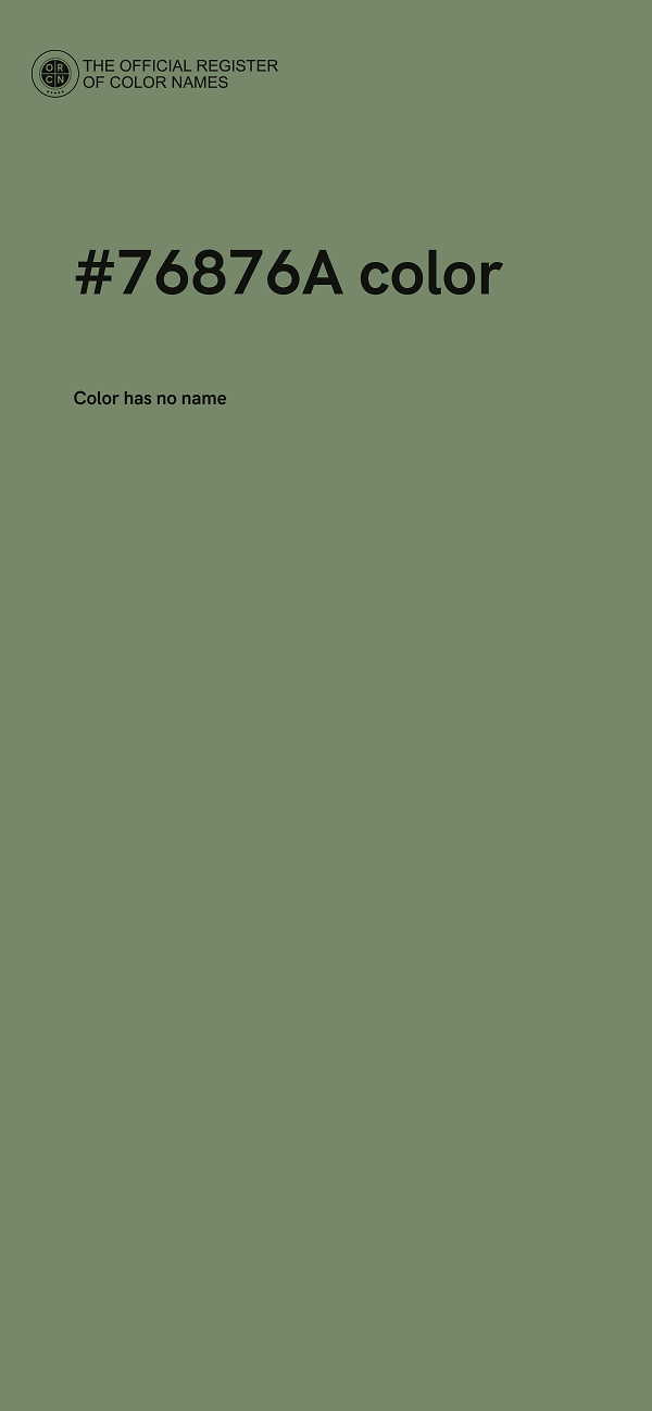 #76876A color image