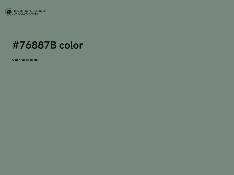 #76887B color image