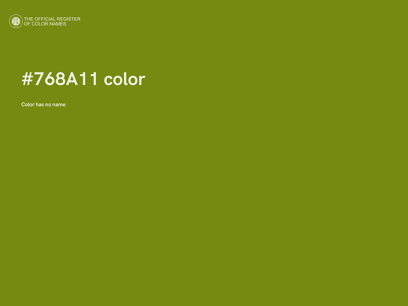 #768A11 color image