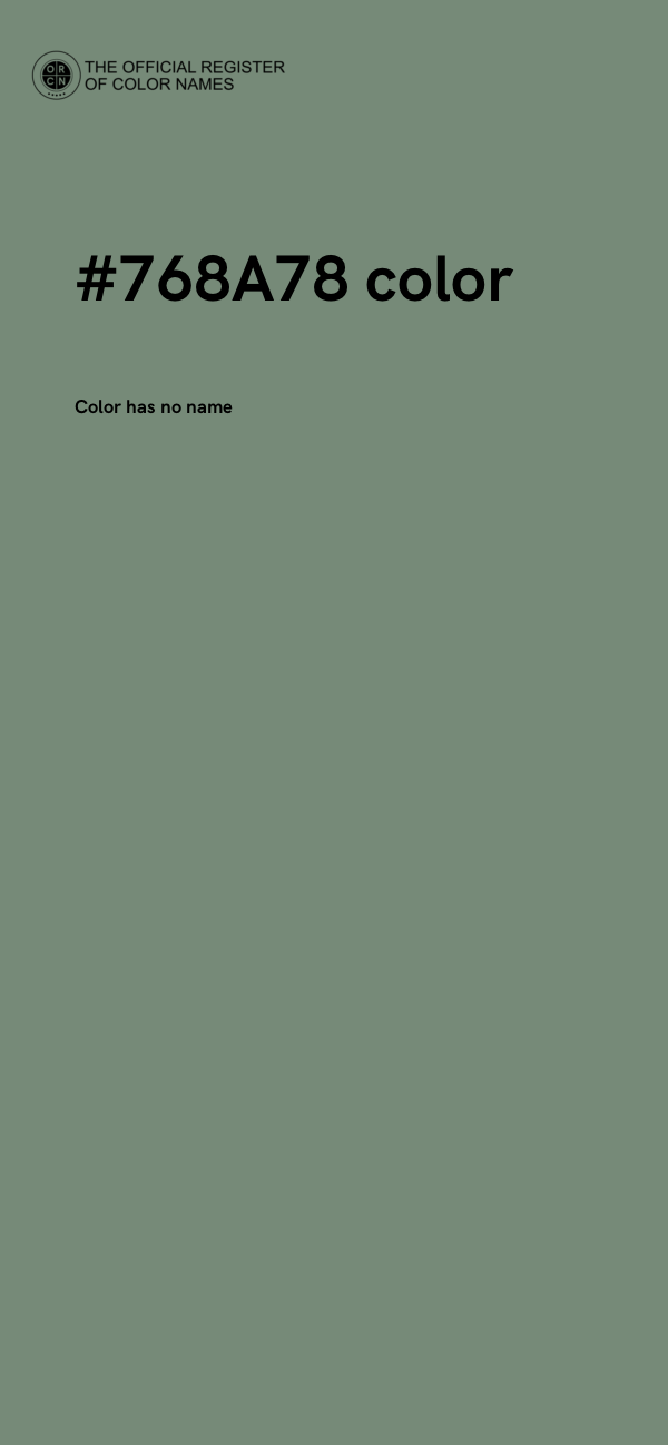 #768A78 color image