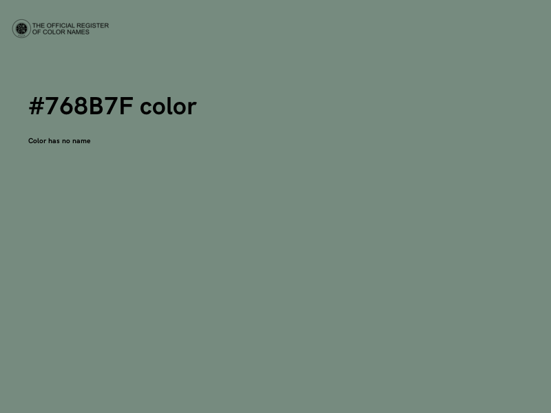 #768B7F color image