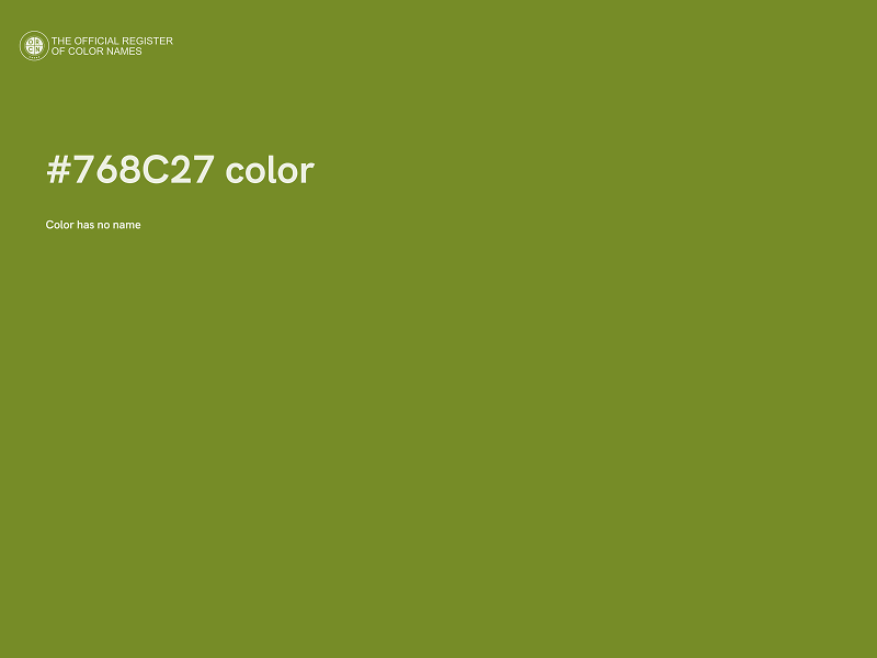 #768C27 color image