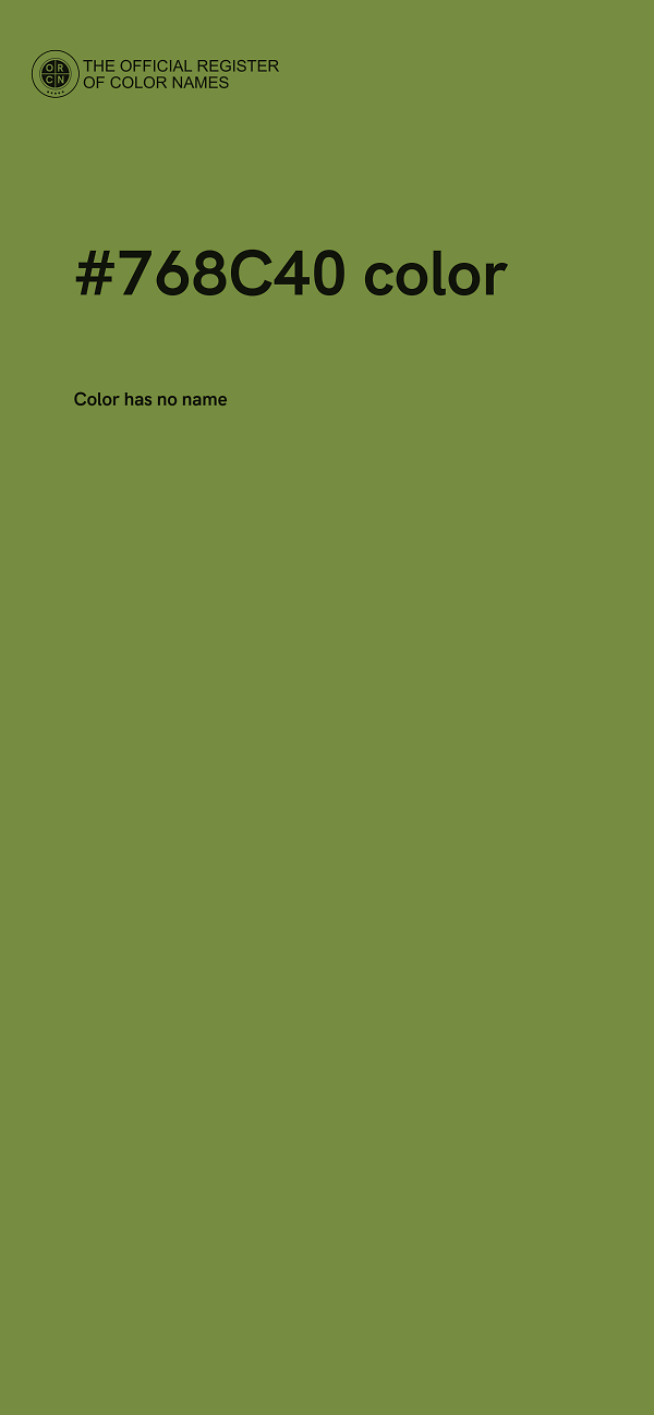 #768C40 color image