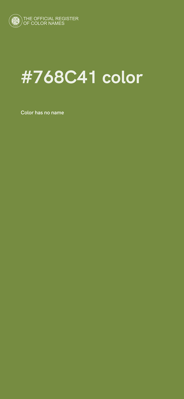 #768C41 color image