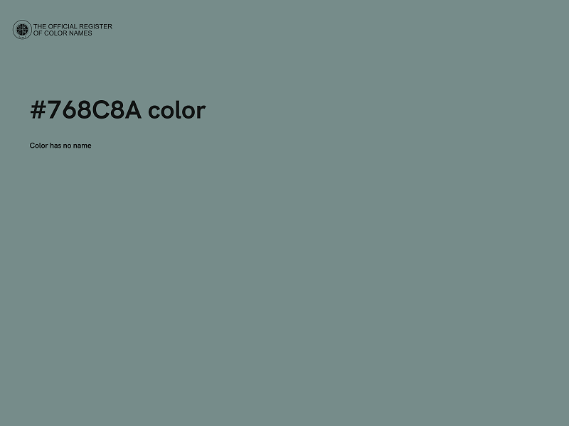 #768C8A color image