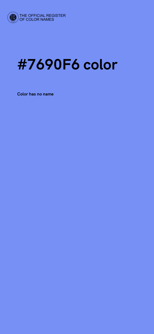 #7690F6 color image