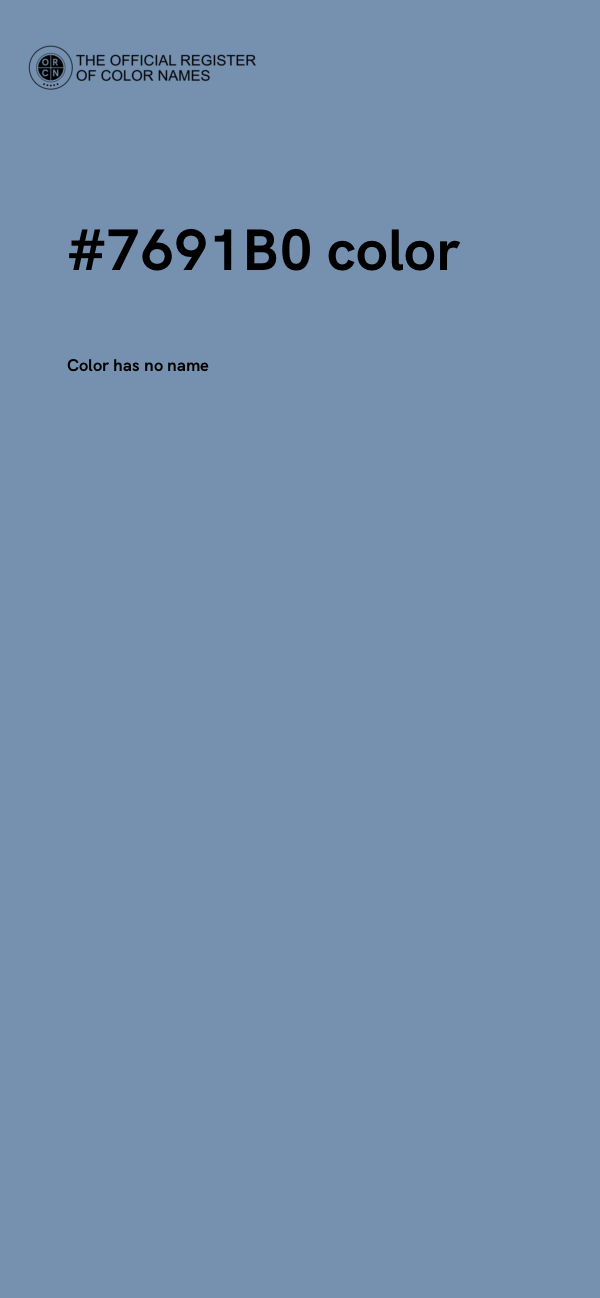 #7691B0 color image