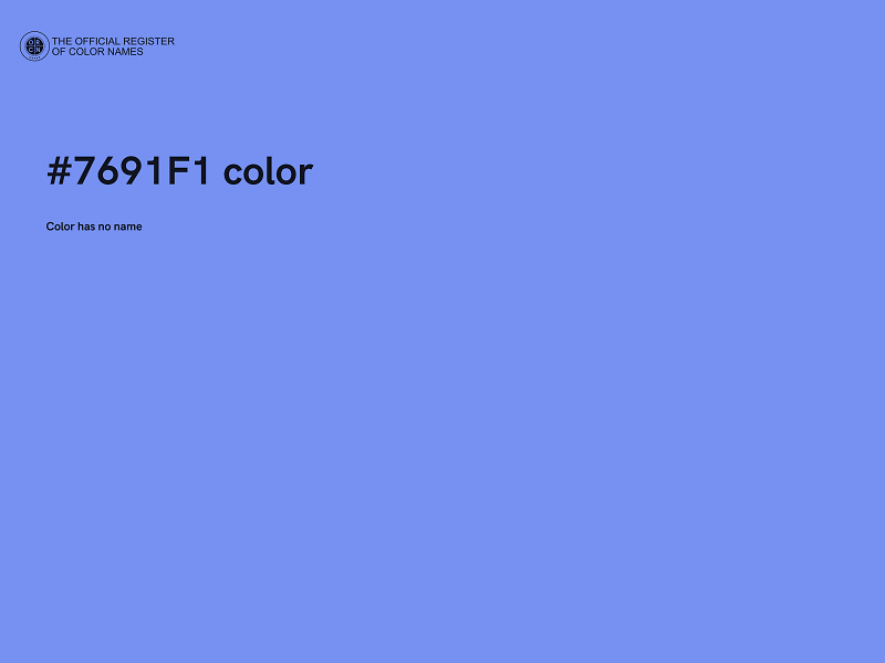 #7691F1 color image