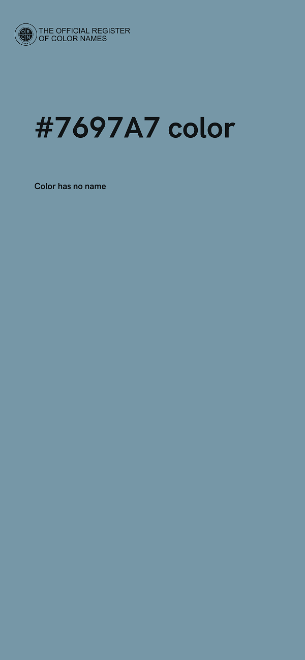 #7697A7 color image