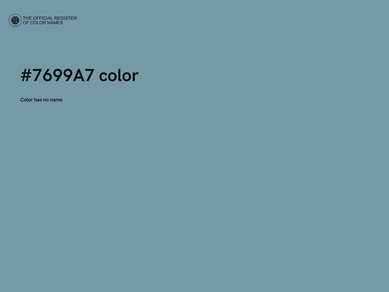 #7699A7 color image