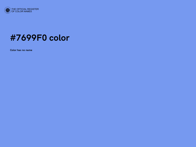#7699F0 color image