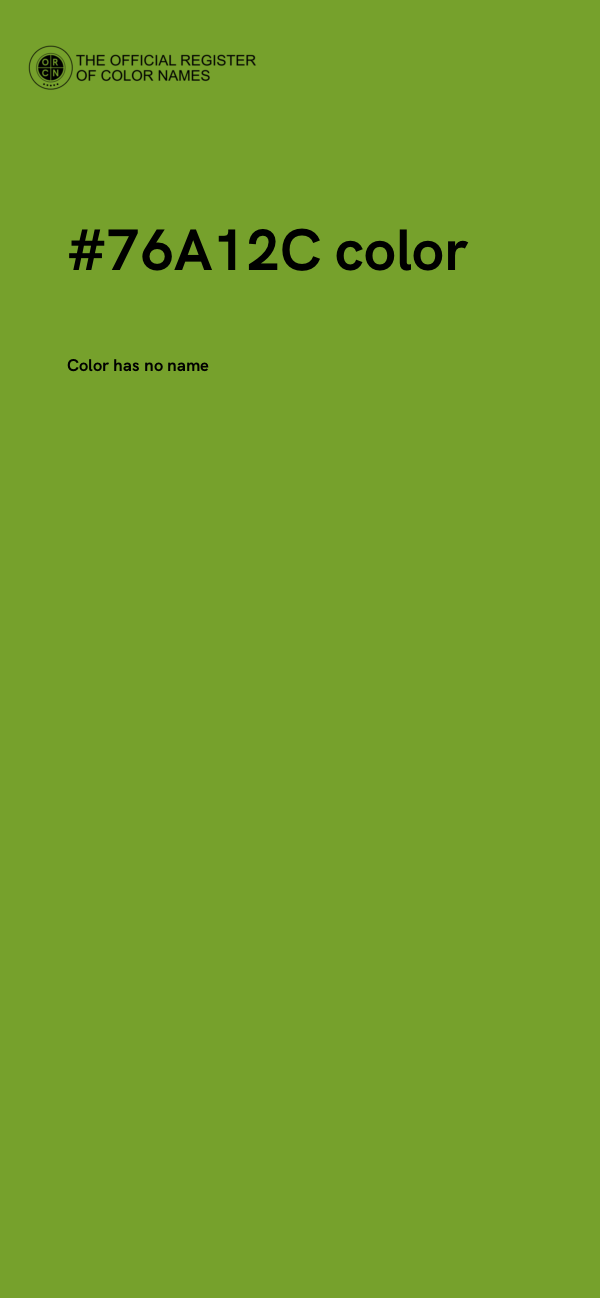 #76A12C color image