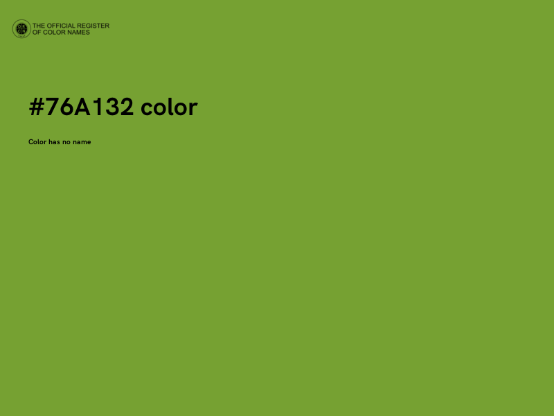 #76A132 color image