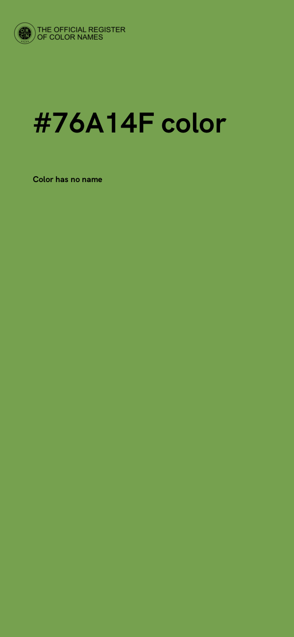 #76A14F color image