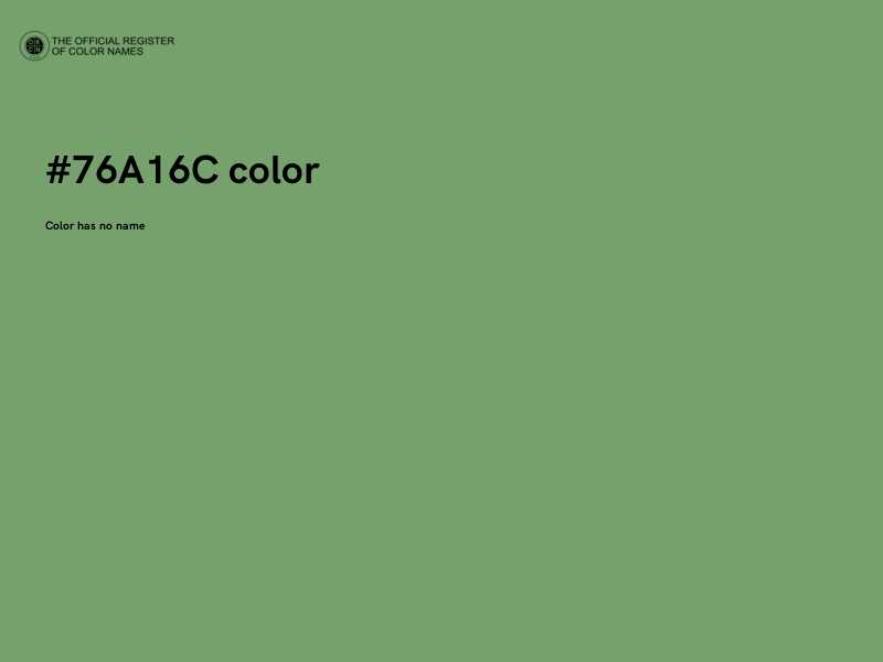 #76A16C color image