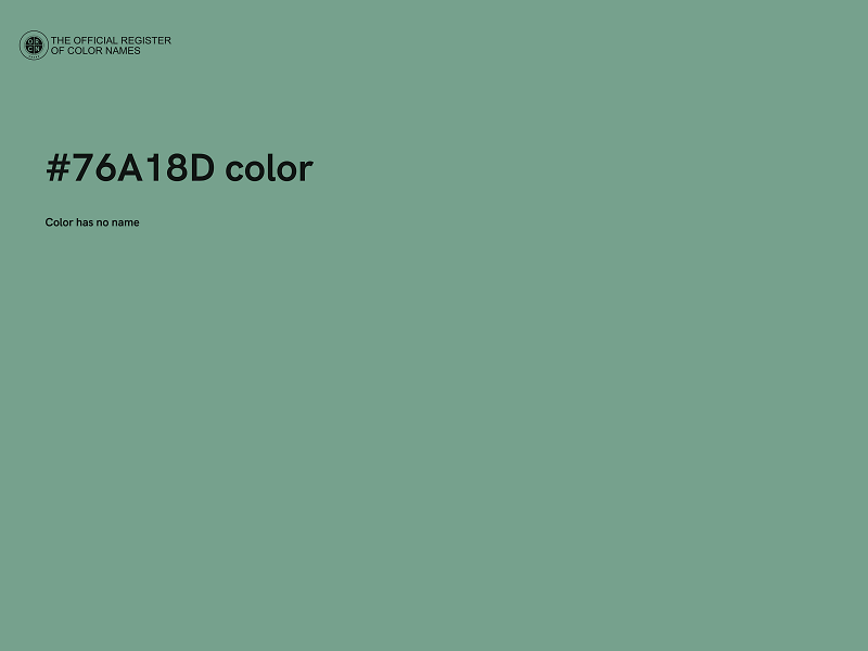 #76A18D color image