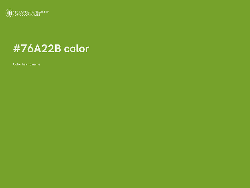 #76A22B color image
