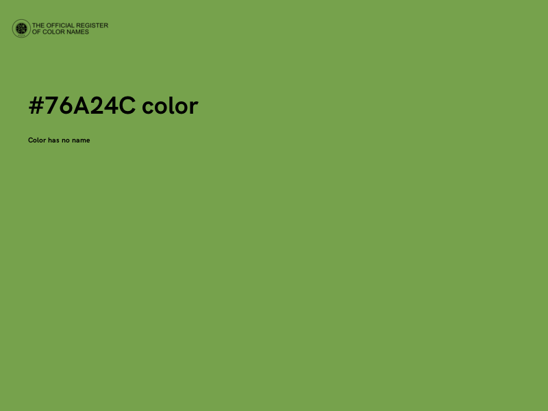 #76A24C color image