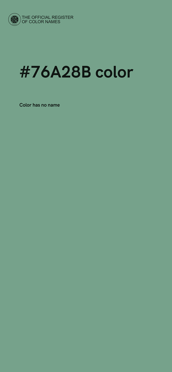 #76A28B color image