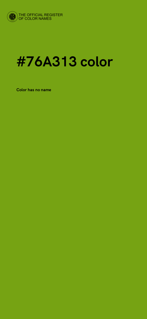 #76A313 color image