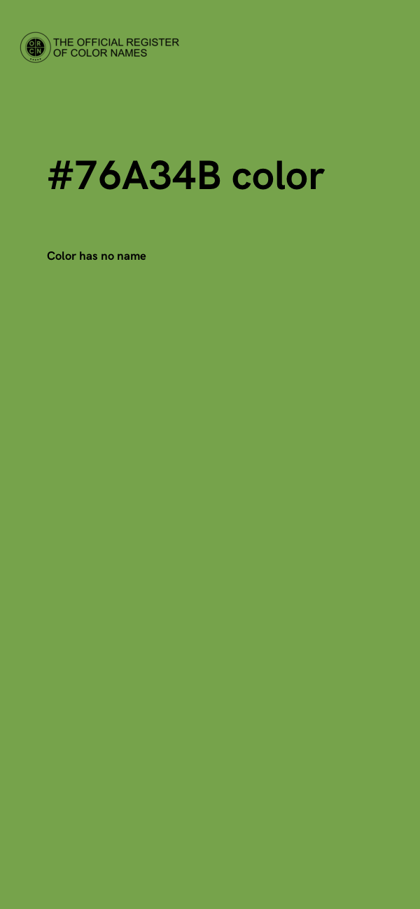 #76A34B color image