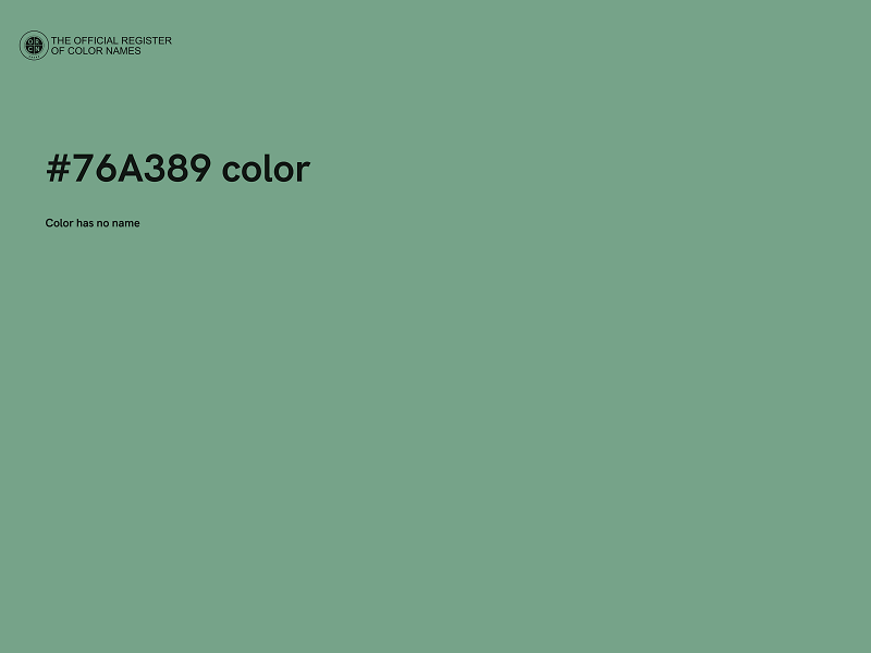 #76A389 color image