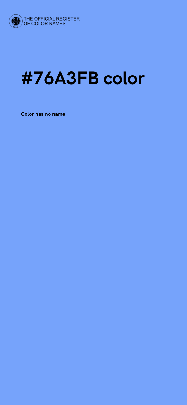 #76A3FB color image