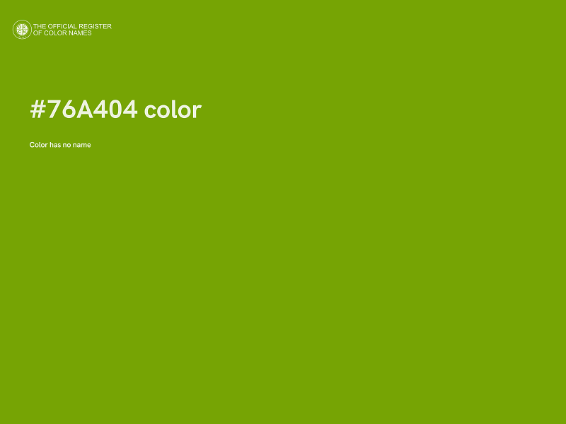 #76A404 color image