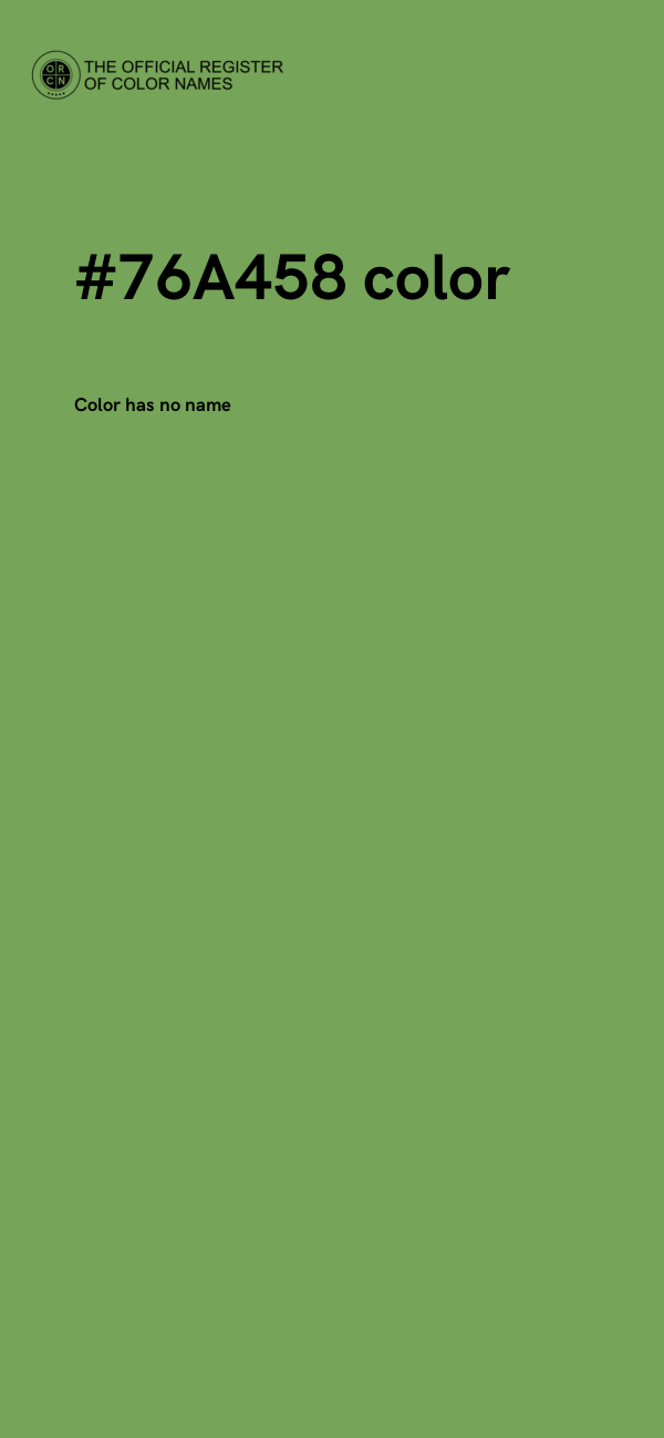#76A458 color image