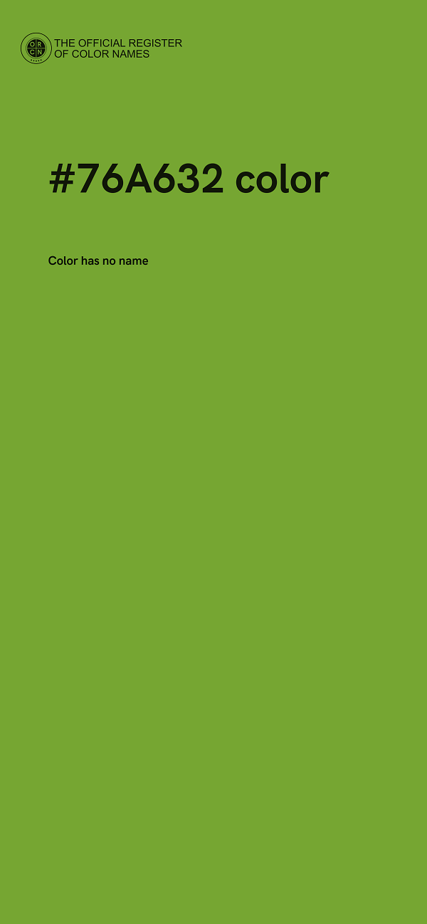 #76A632 color image