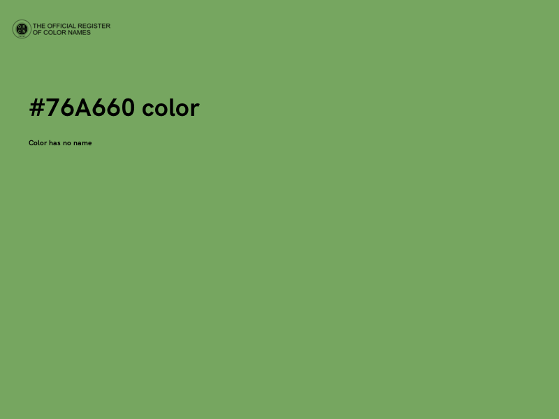 #76A660 color image