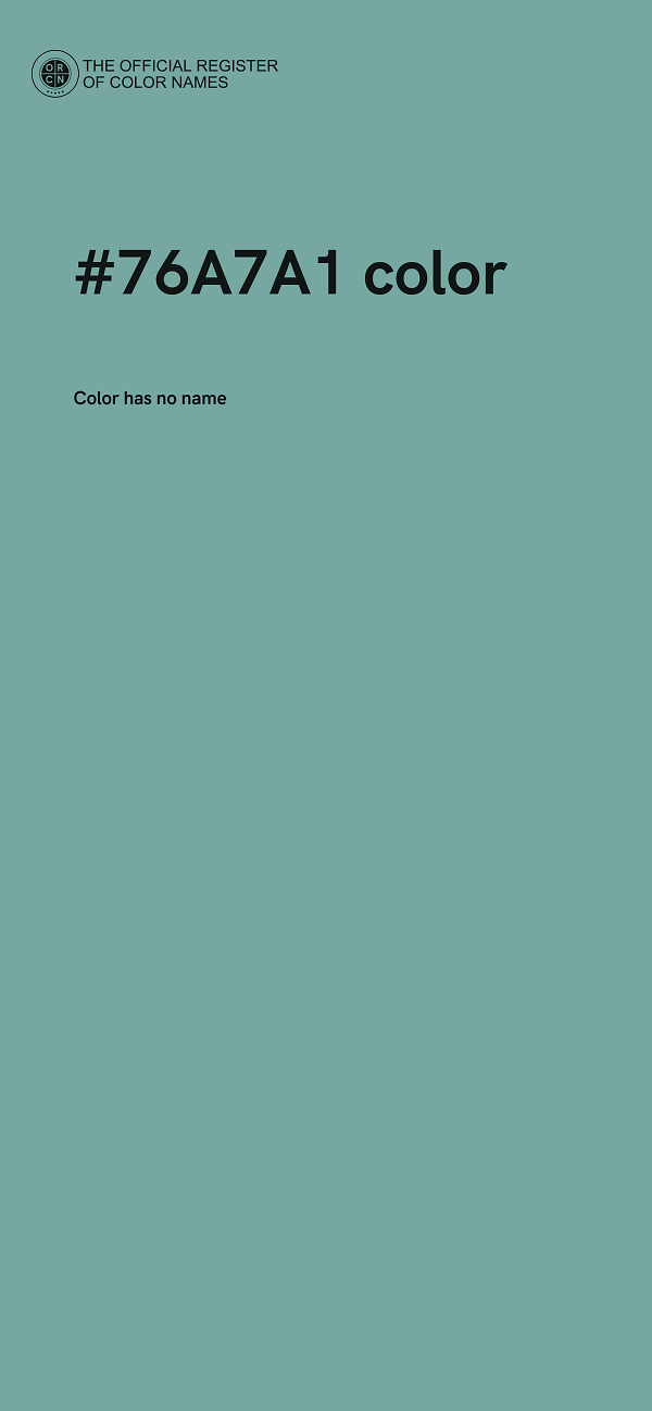 #76A7A1 color image