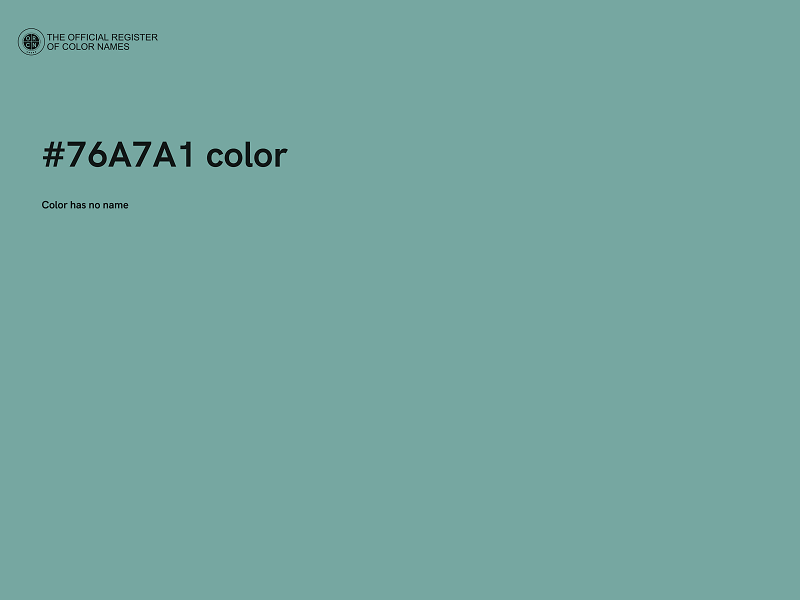 #76A7A1 color image