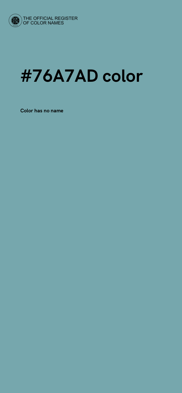 #76A7AD color image