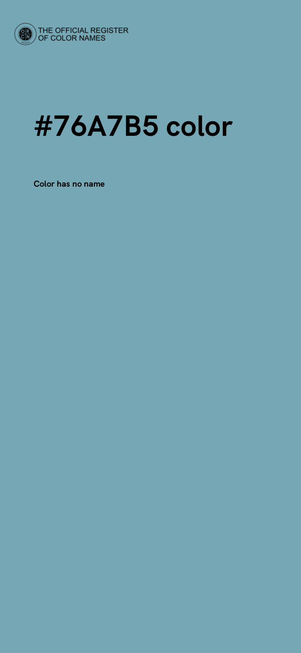 #76A7B5 color image