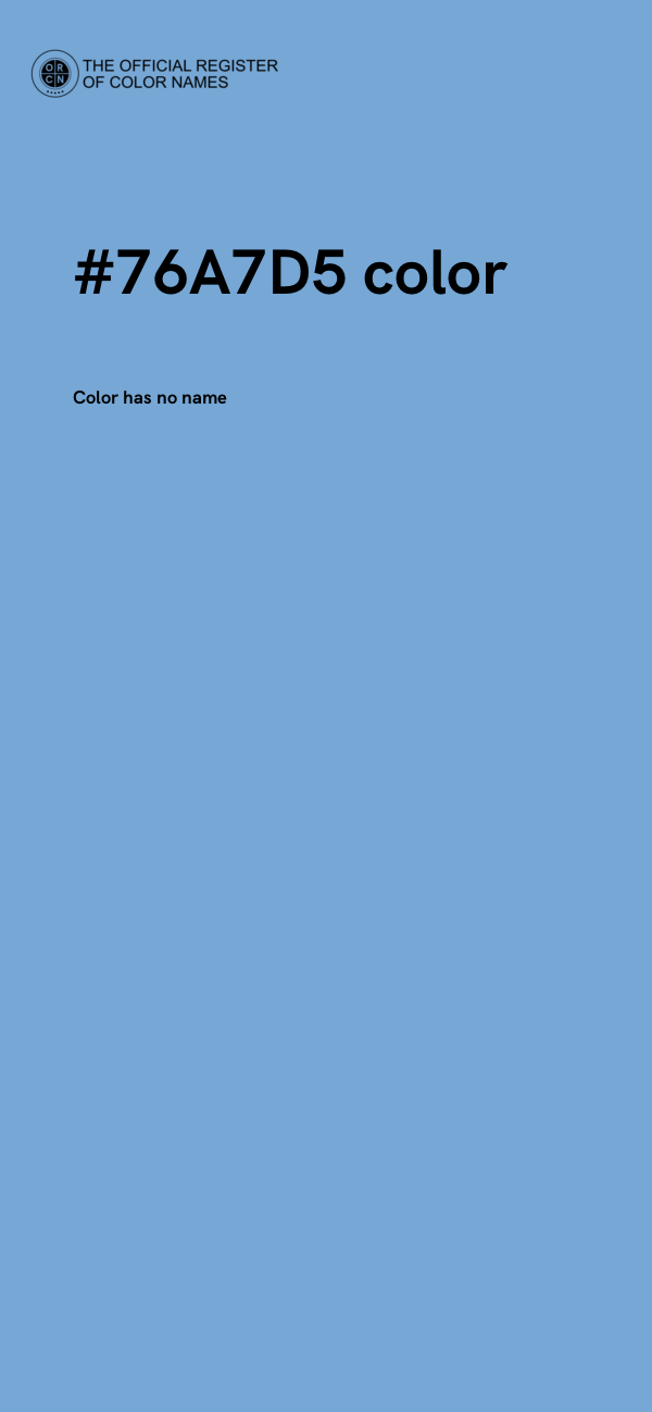 #76A7D5 color image