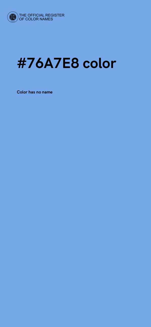 #76A7E8 color image