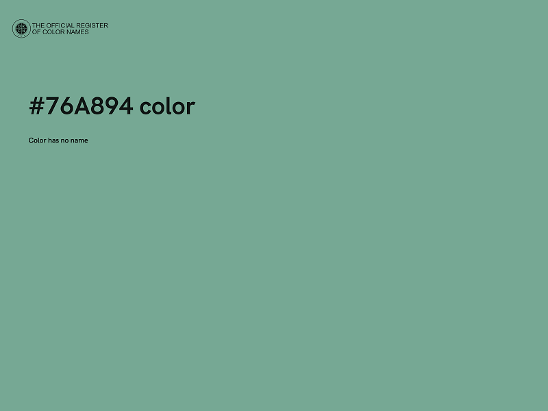 #76A894 color image
