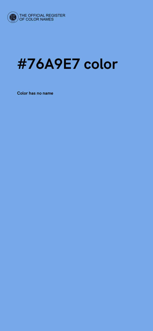 #76A9E7 color image