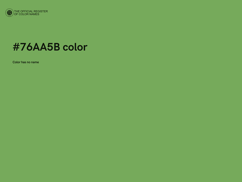 #76AA5B color image