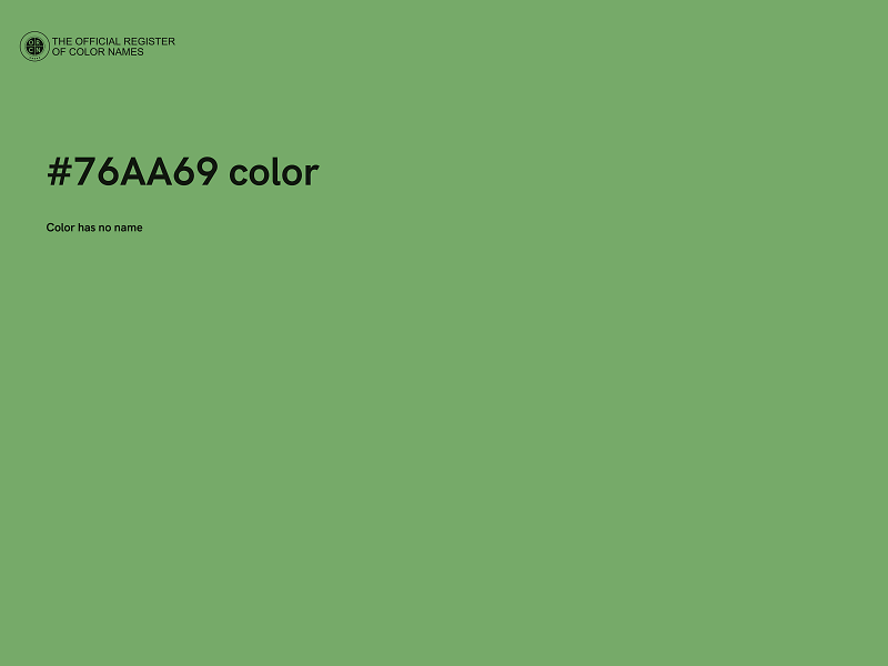 #76AA69 color image
