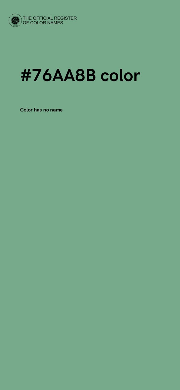 #76AA8B color image