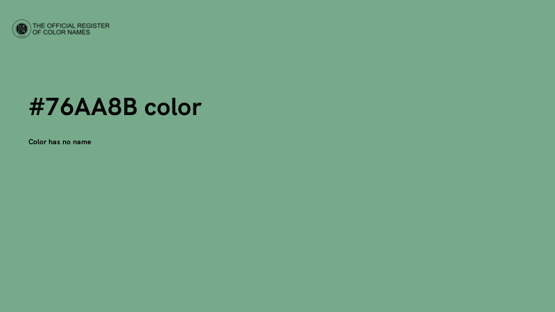 #76AA8B color image
