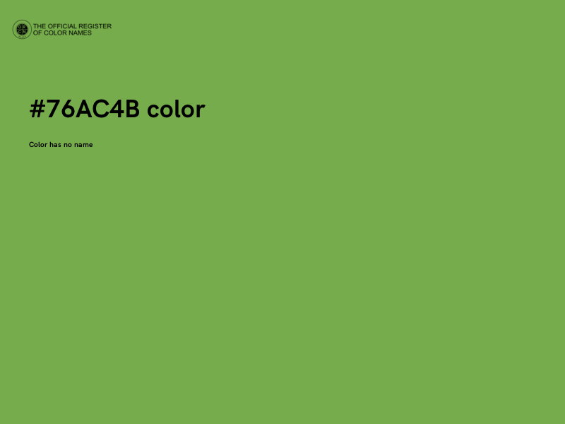 #76AC4B color image