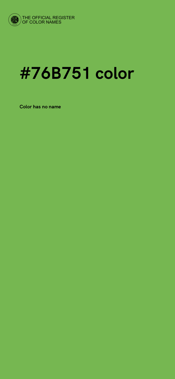 #76B751 color image