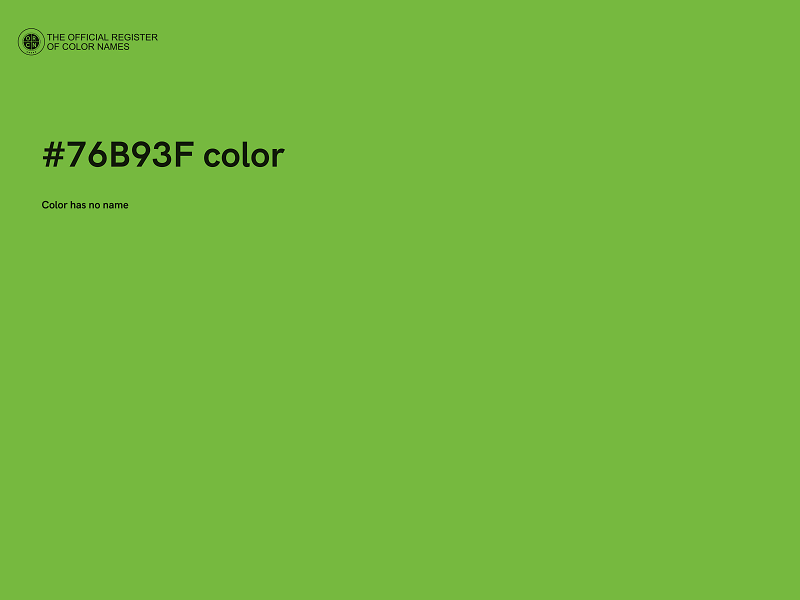 #76B93F color image