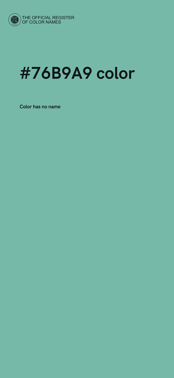 #76B9A9 color image