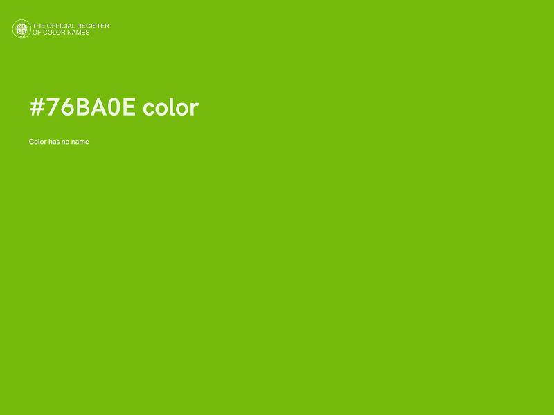 #76BA0E color image