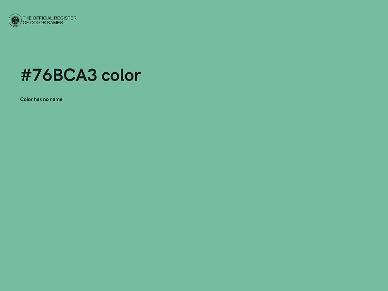 #76BCA3 color image